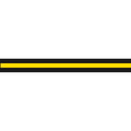 Queue Solutions SafetyMaster Twin 450, Orange, 13' Black/Yellow Horizontal Stripe Belt SM450TwinO-BYW130